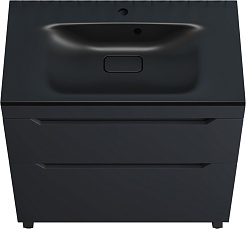 Style Line Тумба с кварцевой раковиной антрацит Остин 80 графит матовый – фотография-1